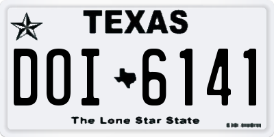 TX license plate DOI6141