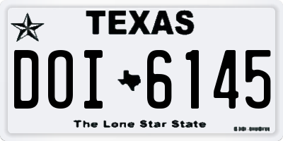 TX license plate DOI6145