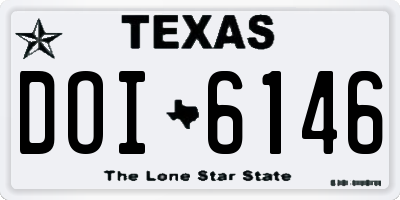 TX license plate DOI6146