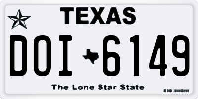 TX license plate DOI6149