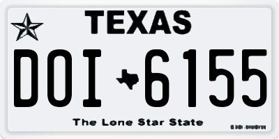 TX license plate DOI6155