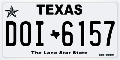 TX license plate DOI6157