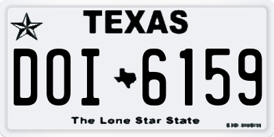 TX license plate DOI6159