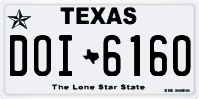 TX license plate DOI6160