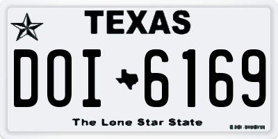 TX license plate DOI6169