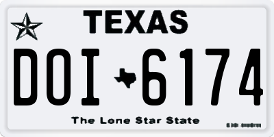 TX license plate DOI6174