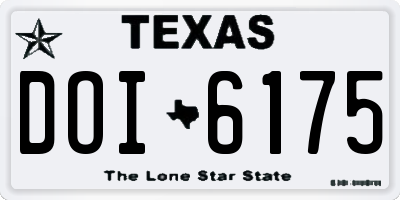 TX license plate DOI6175