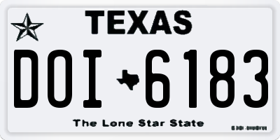 TX license plate DOI6183