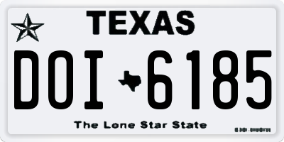 TX license plate DOI6185