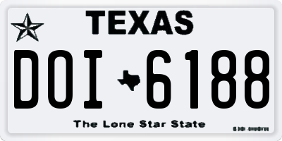 TX license plate DOI6188
