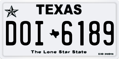 TX license plate DOI6189