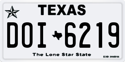 TX license plate DOI6219