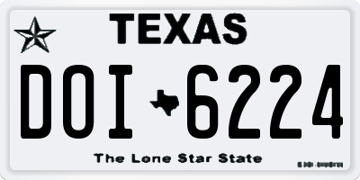 TX license plate DOI6224