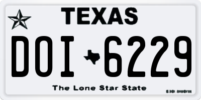 TX license plate DOI6229