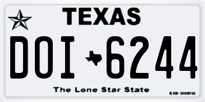 TX license plate DOI6244