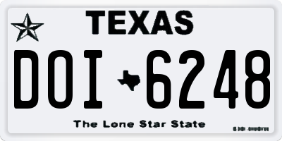 TX license plate DOI6248