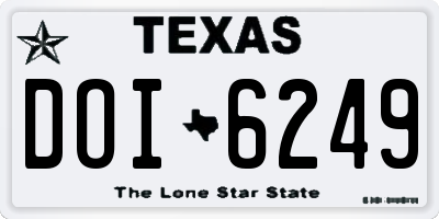 TX license plate DOI6249