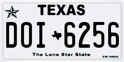 TX license plate DOI6256