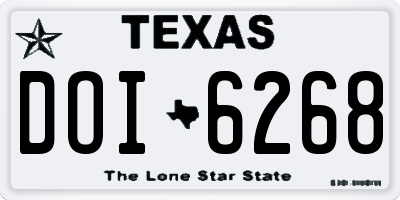 TX license plate DOI6268