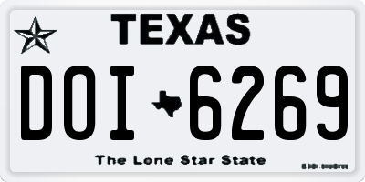 TX license plate DOI6269