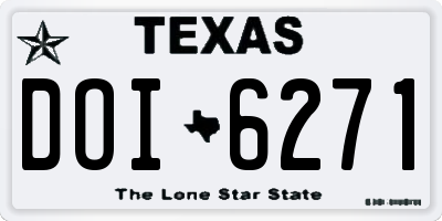 TX license plate DOI6271