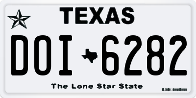 TX license plate DOI6282