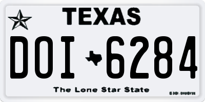 TX license plate DOI6284