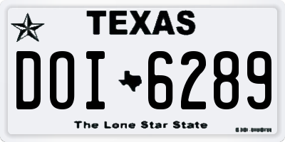 TX license plate DOI6289