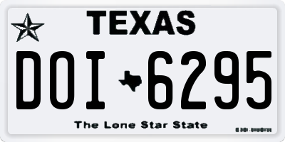TX license plate DOI6295