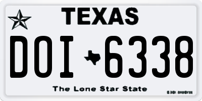 TX license plate DOI6338
