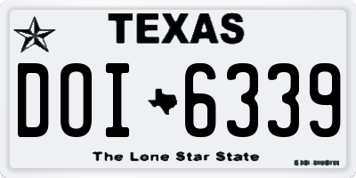 TX license plate DOI6339