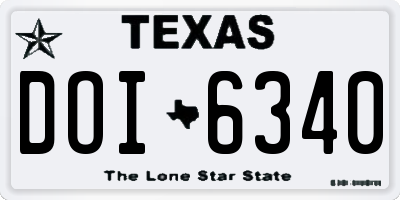 TX license plate DOI6340