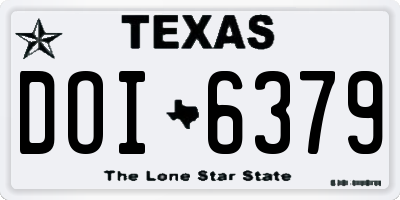 TX license plate DOI6379