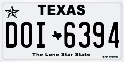 TX license plate DOI6394