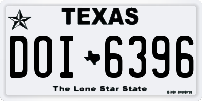 TX license plate DOI6396