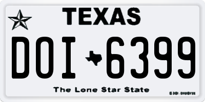 TX license plate DOI6399