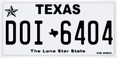 TX license plate DOI6404
