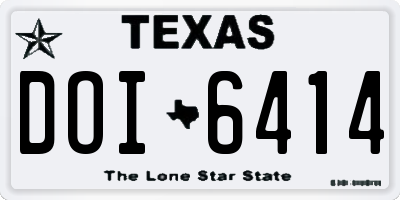 TX license plate DOI6414