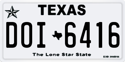 TX license plate DOI6416