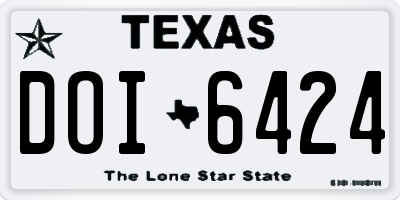 TX license plate DOI6424