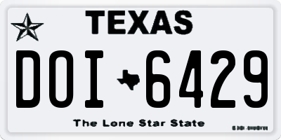 TX license plate DOI6429