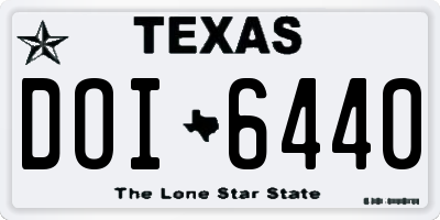 TX license plate DOI6440