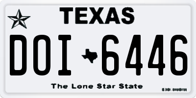 TX license plate DOI6446