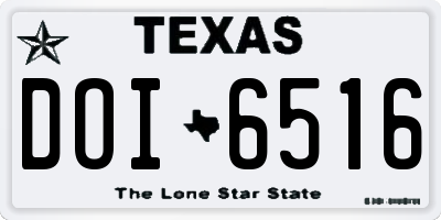 TX license plate DOI6516