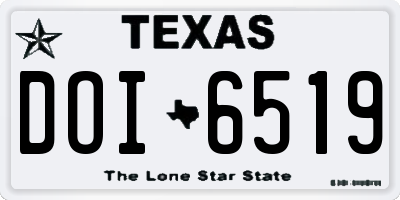 TX license plate DOI6519