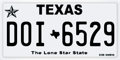 TX license plate DOI6529