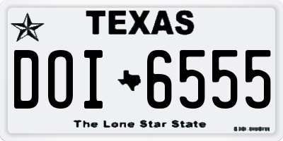 TX license plate DOI6555