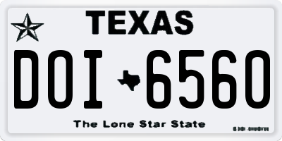 TX license plate DOI6560
