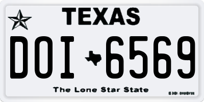 TX license plate DOI6569