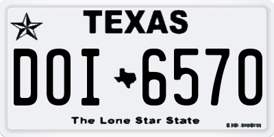 TX license plate DOI6570